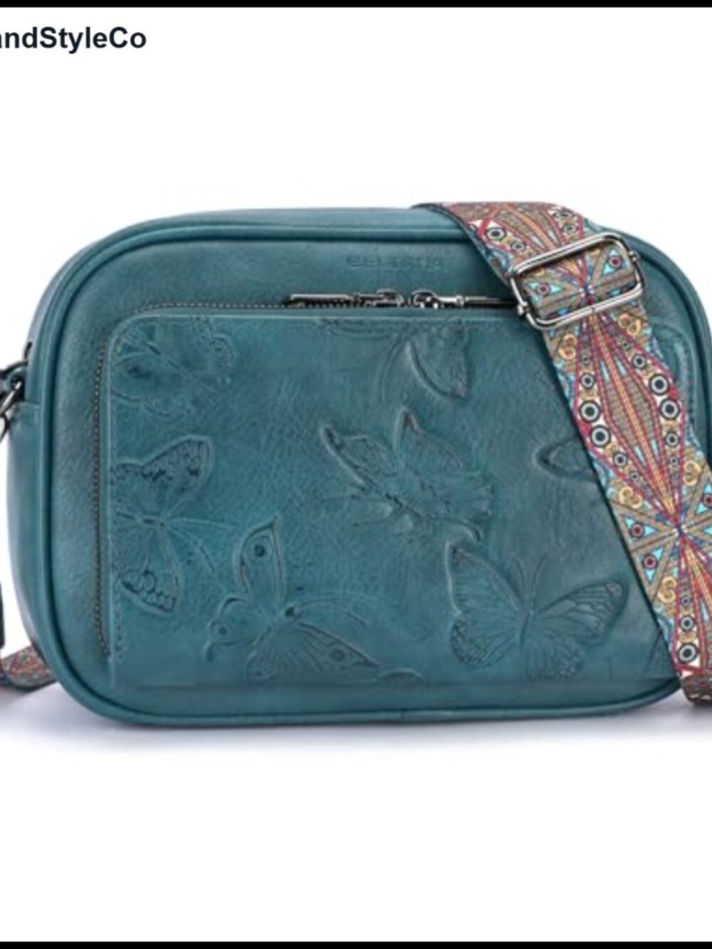 Women's Vegan Leather Crossbody Purse with Built-in RFID Wallet